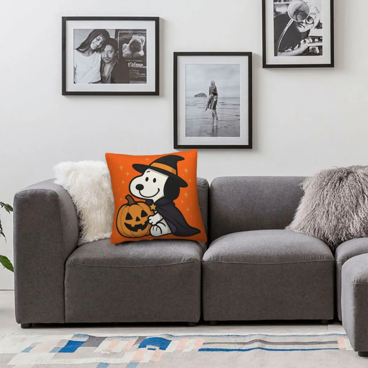Cartoon Snoopy Halloween Pillowcase Printed Polyester Cushion Cover Decorations Throw Pillow Case Cover Home 40*40cm