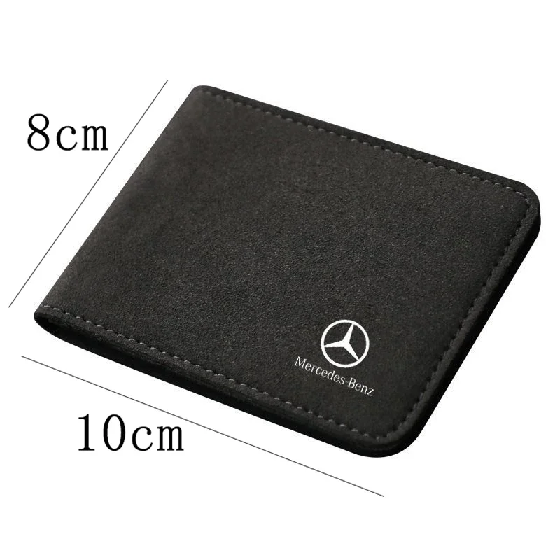 Suede Car Driver License Holder Card Case Bag For Mercedes Benz AMG W203 W204 W205 W210 W124 W211 W212 W164 W176 CLA CLS SL GLA