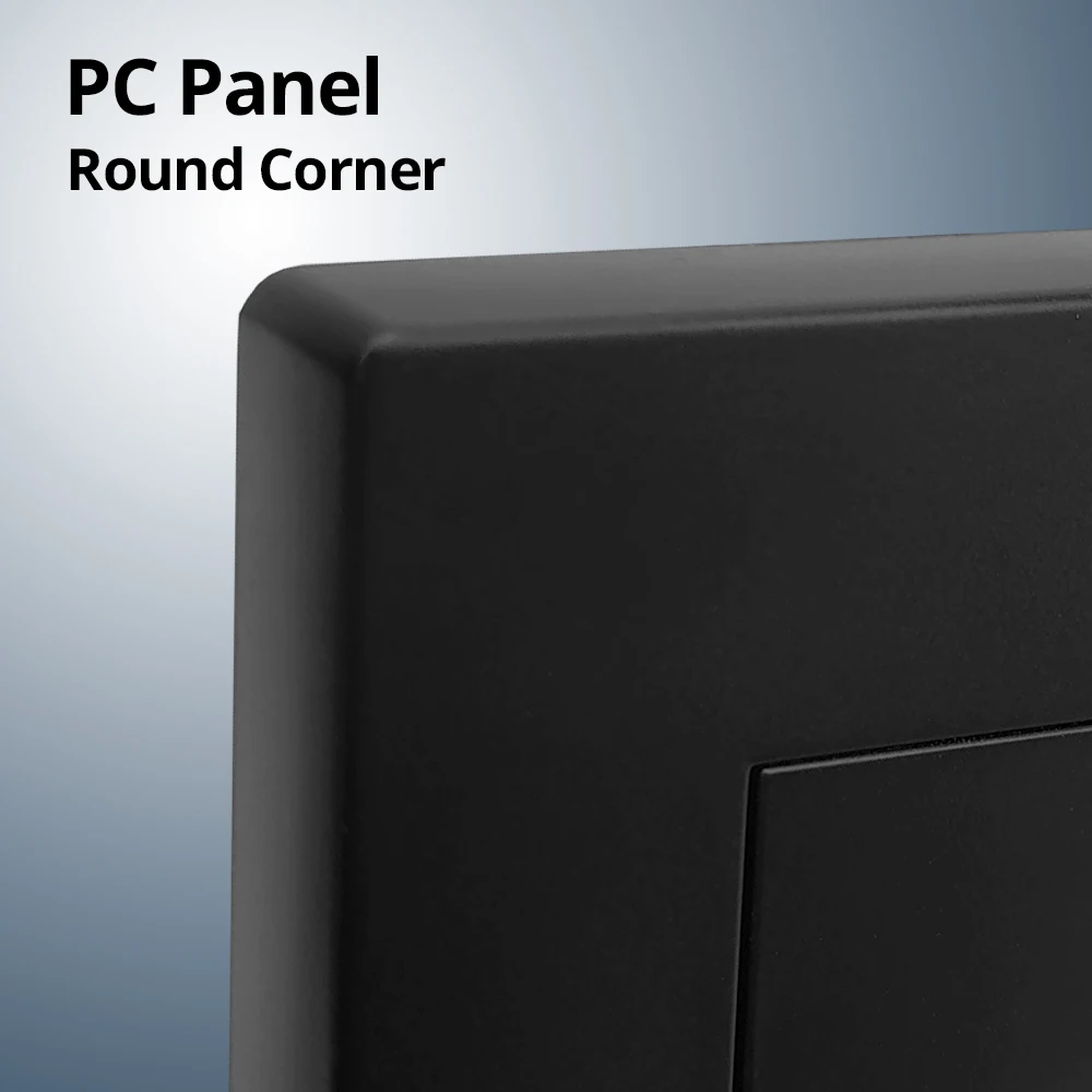 Wallpad Wall Black PC Panel Usb Wall Socket And Switches 1/2/3/4 Gang 1 2 3 Way Momentary Contact AC 220V WIFI Router