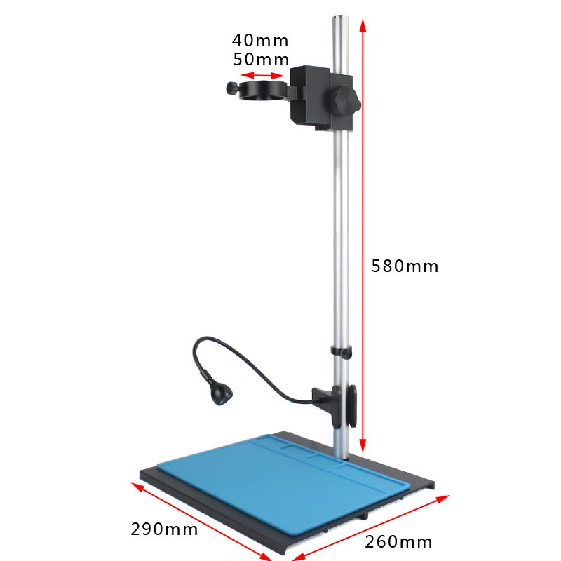 

Aluminum Alloy Adjustable Focusing Bracket Focusing Holder Table Stand 40mm 50mm For Digital HDMI USB Video Microscope Camera