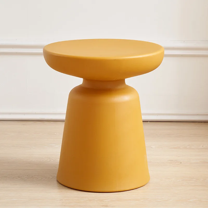 Household Plastic Round Tea Table Small Family Living Room Small Size Side Table Balcony Modern Simple Tea Table