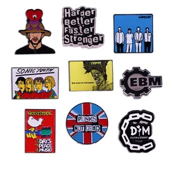 Classic Rock Band Enamel Pin Pop Music Song Metal Badge Brooch Fan Collection Medal Jewelry Gift Clothing Accessories Wholesale
