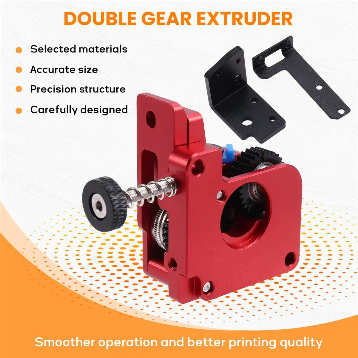 [HUND Store]~Upgrade K1C Extruder PRO Kit with Bracket Dual Gear No Motor Extrusion Mechanism for K1/K1 MAX / PRO 3d Printer