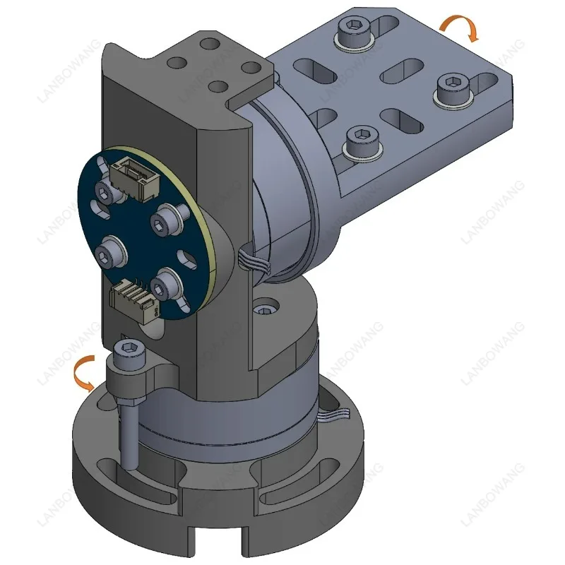 2-Axis Electric Gimbal Bracket Brushless DC Motor FOC Silent Lightweight 12V Closed-Loop 125g TI Competition Module