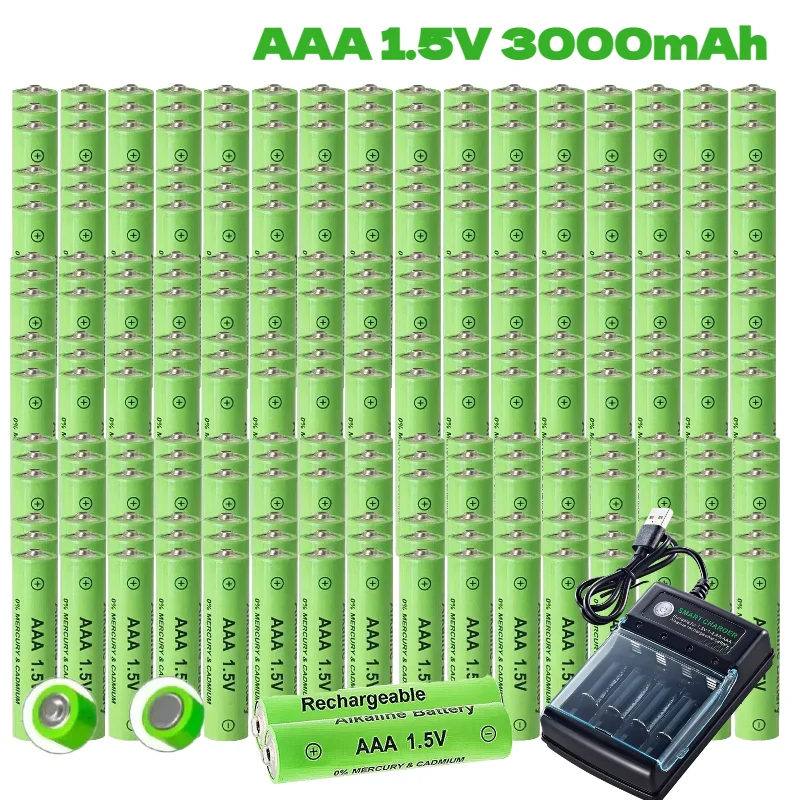 

Original 1.5V AAA Rechargeable Battery 3000mAh for Computer Clock Radio Video Game Digital Camera Toys Remote Control LED Light