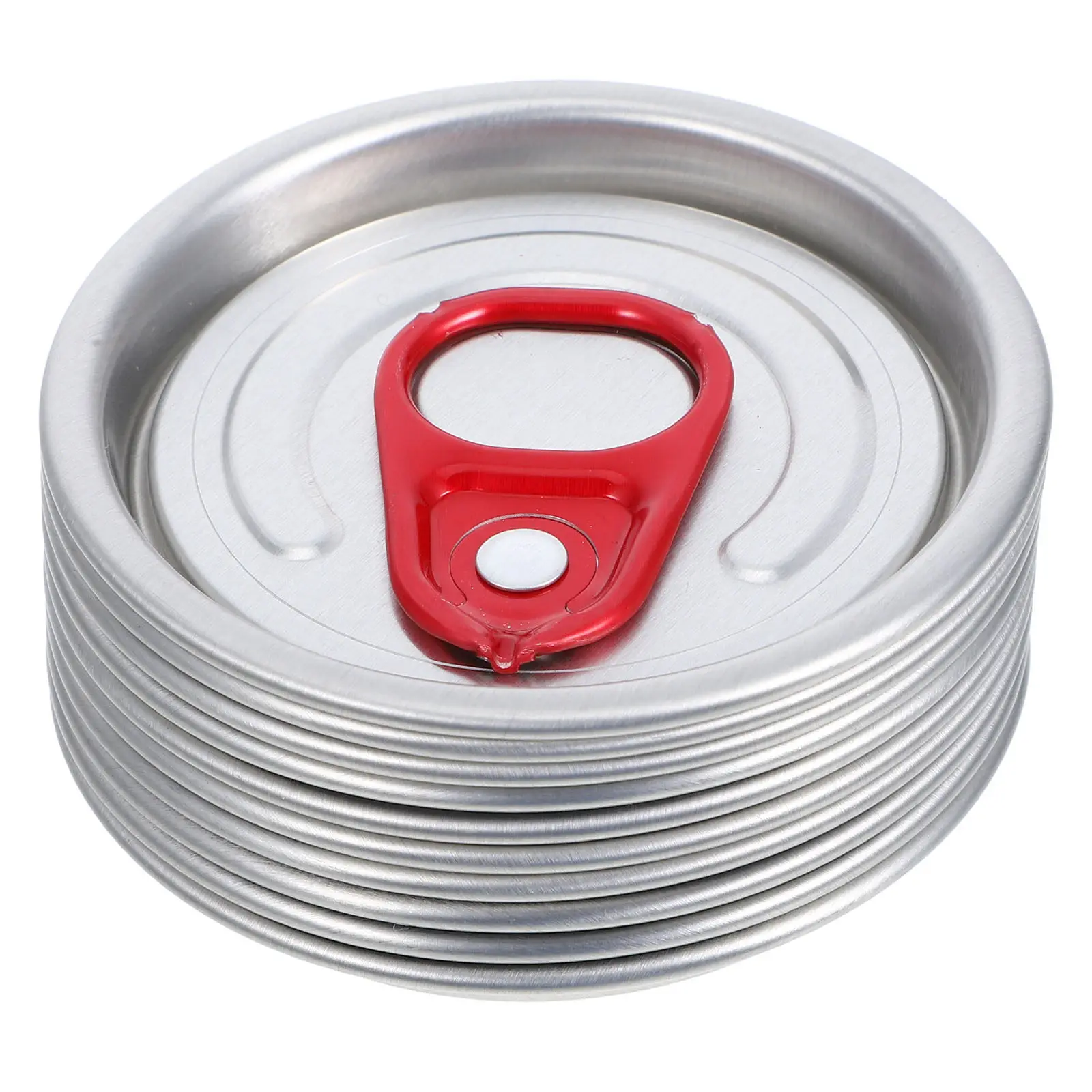 10Pcs Aluminum Easy-Open Full-Open Can Lids for Beer Soda Fizzy Drinks Preserve Carbonation Prevent Leakage Reusable Beverage