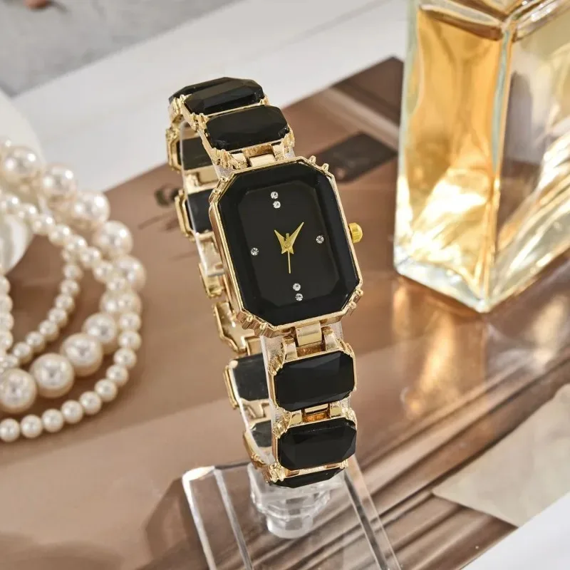 Jam Tangan Wanita Merek Terkenal Jam Tangan Kuarsa Tali Gelang Berlian Imitasi Besar Jam Tangan Hadiah Wanita Modis Jam Mewah Dropshipping