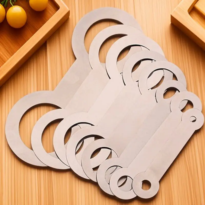 8pcs Saxophone Leveling Rings Silver 8 Sizes Pad Iron Tool For Sax Flute Clarinet Repair Kit Pad Iron Leveling Tool