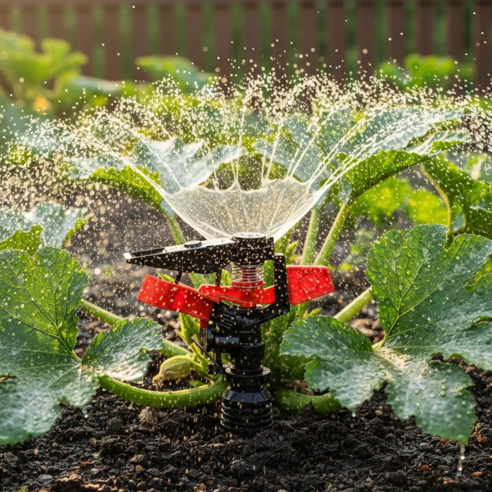 Pivoting Bar Sprinkler Even Water Distribution Adjustable Pivoting Spray Head Plastic Spray Sprinkler Wide Coverage Long Range view 5