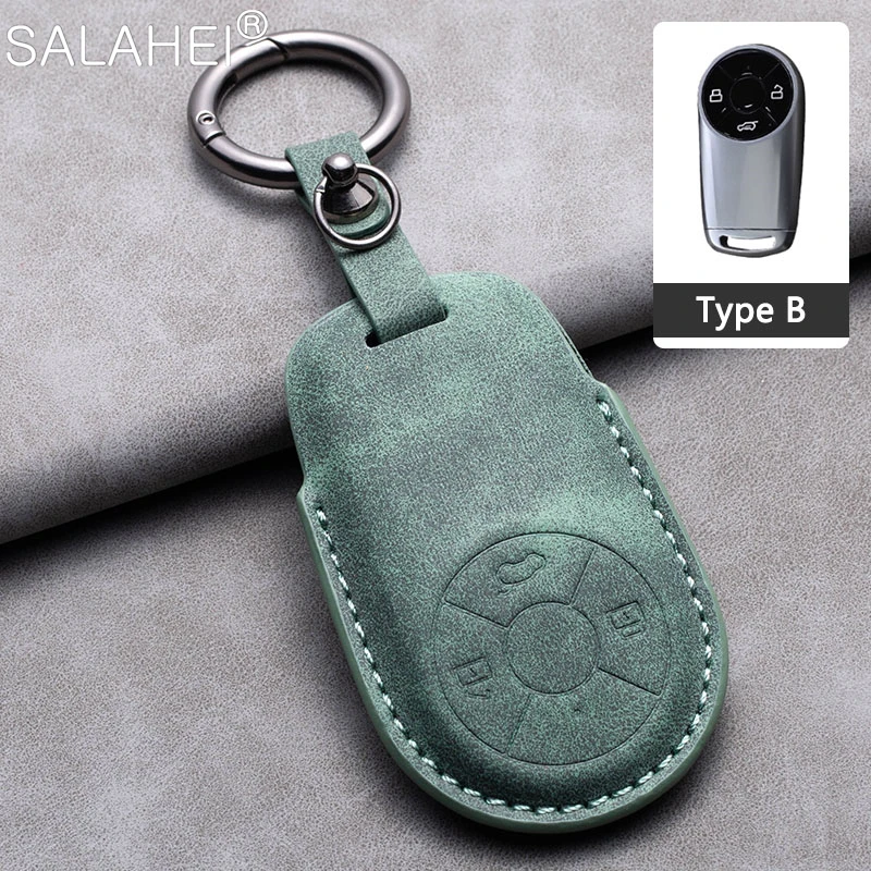 

Suede Leather Car Remote Key Case Cover Shell Holder Fob For GMW ORA HAVAL H6 M6 R2 Protection Keychain Car-Styling Accessories