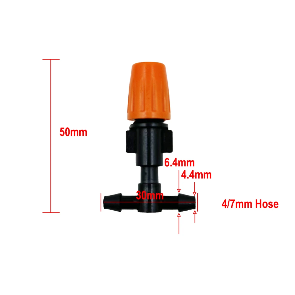 Fog Nozzles irrigation system Portable Misting Automatic Watering 5-40m Garden hose Spray head with 4/7mm tee and connector