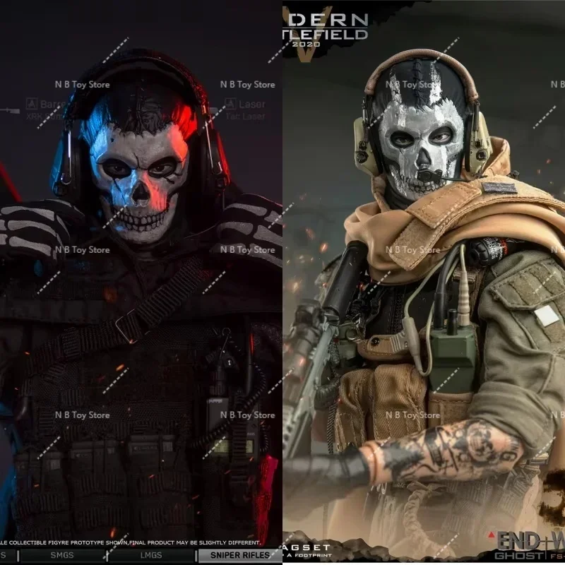 Novo estoque bandeira 1/6 fs73043 fs73030 soldado masculino fim guerra morte equipe fantasma moderno campo de batalha conjunto completo 12 "figura de ação brinquedos