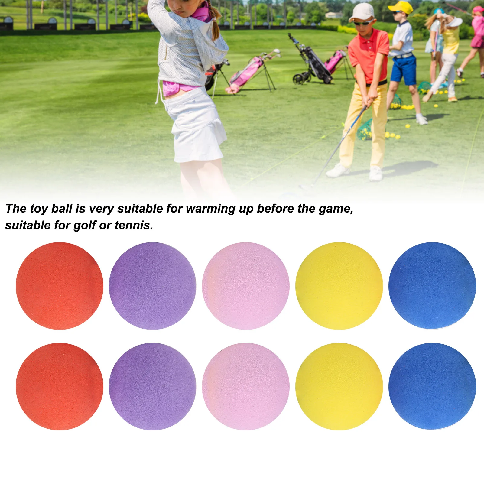 

10PCS 60mm EVA Foam Balls for Kids Lightweight Soft Squeeze Balls Colorful Sensory Toys for Toddlers Indoor Play Safe