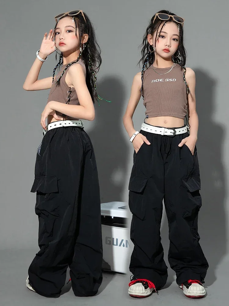 Hip Hop Street Dance Costume Performance Kids Jazz Dance Costume Girls Stage Performance Clothing Walking Competition Clothes