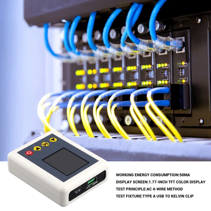 DC5V Высокоточный тестер внутреннего сопротивления напряжения TFT-дисплей 0,1 МОм-20 Ом 0,001 В-45 В Тест литиевой батареи TS4520