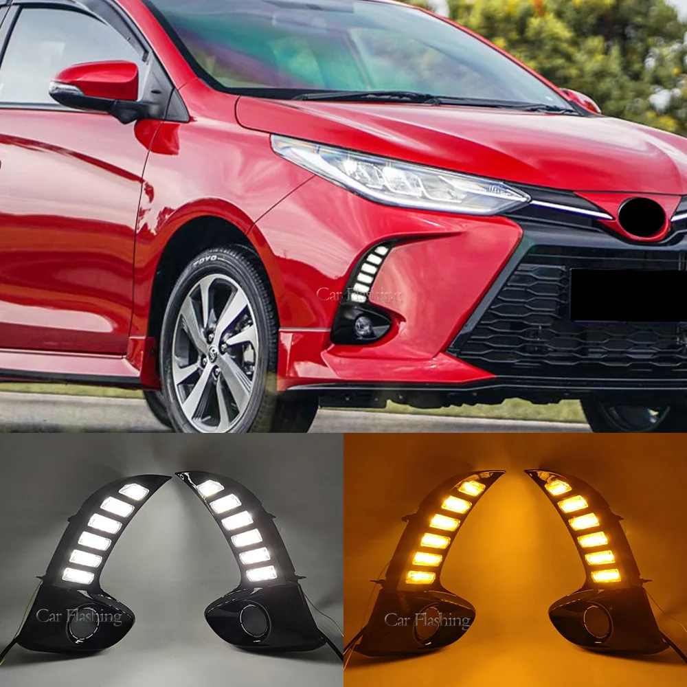 

For Toyota 20-22 Yaris daytime running lights, daytime running lights, running lights, turn signals, front fog lights