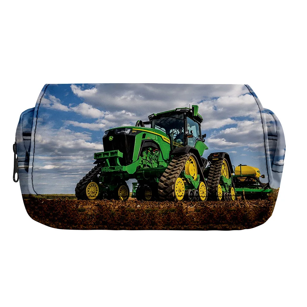 Anime 3D Printed Game Tractor Pattern Pencil Case Students Children Boys Girls 3D Oxford Waterproof Cartoon Double Storeage Bag