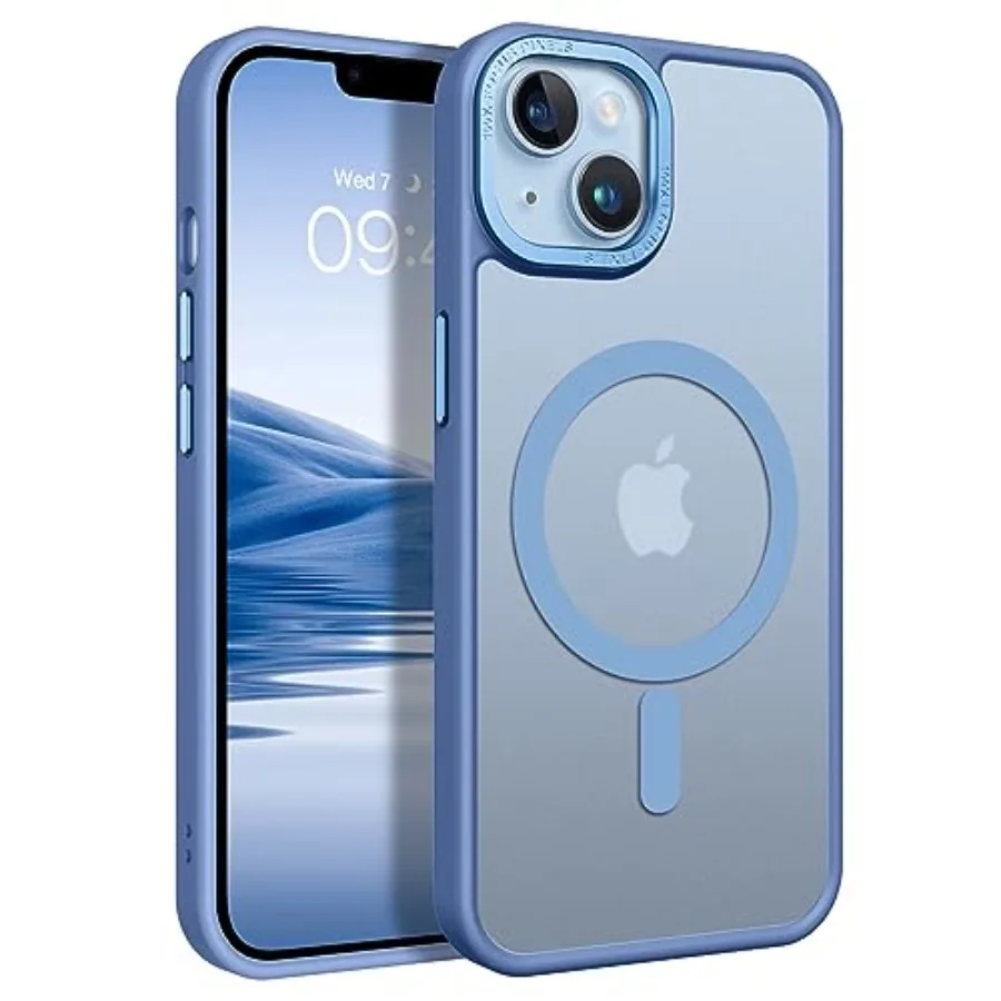 

Magnetic for iPhone 13 Case iPhone 14 Case [Compatible with Magsafe] Translucent Matte Phone Case iPhone 13/14 Slim Shockproof