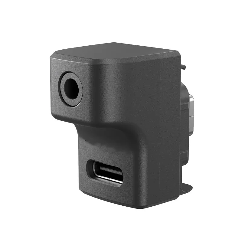 Audio Adapter Black Audio Adapter While Charging External Microphone Accessories For Insta360 Ace Pro/Ace