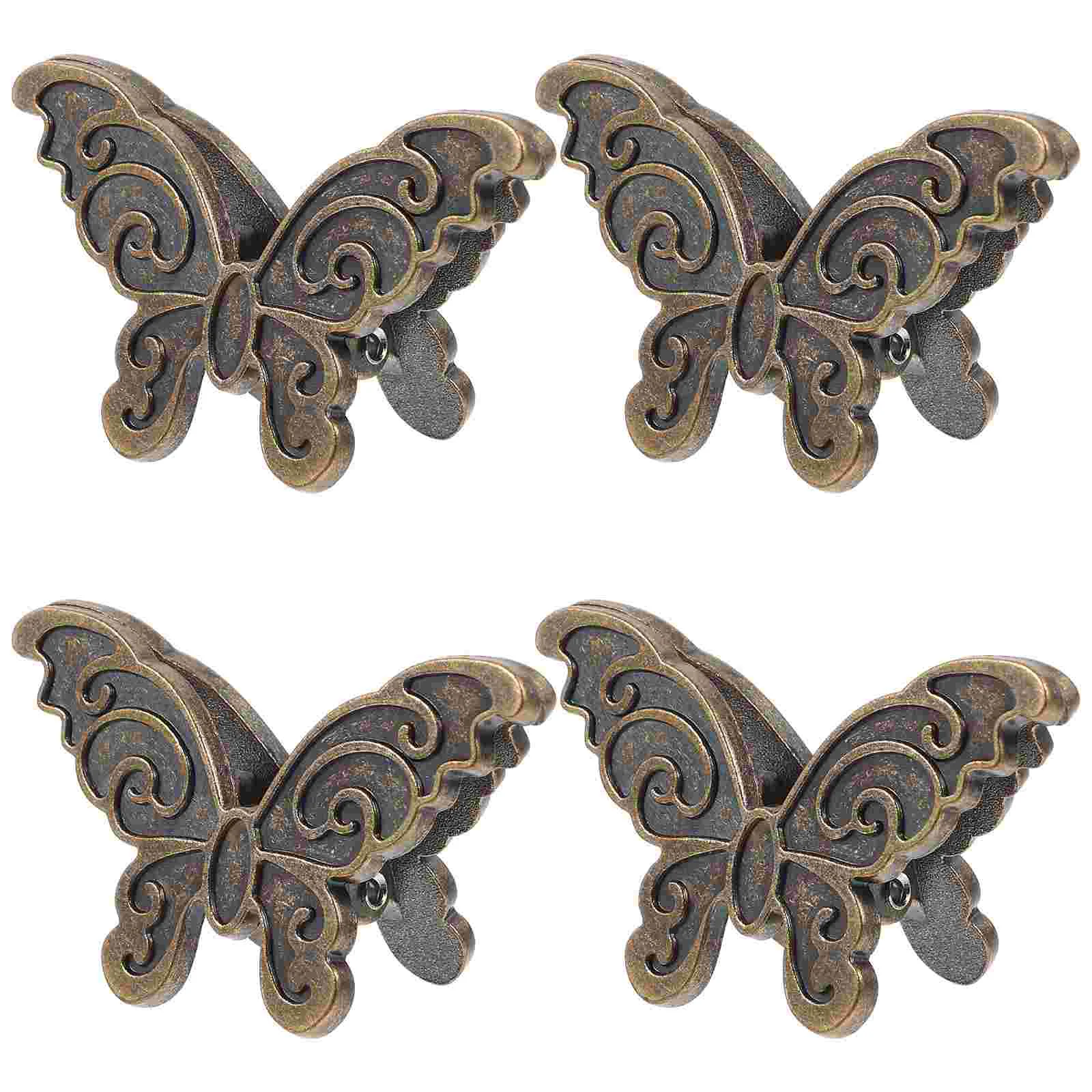 4 Pcs Butterfly Clip Convenient Clips Notebook Small Metal Bill for Paper Hand Journal Office