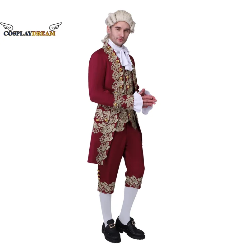 Traje de Cosplay de caballero británico del siglo XVIII para hombre, traje Tudor victoriano renacentista, disfraz de María Antonieta, Roco, novedad de 2025