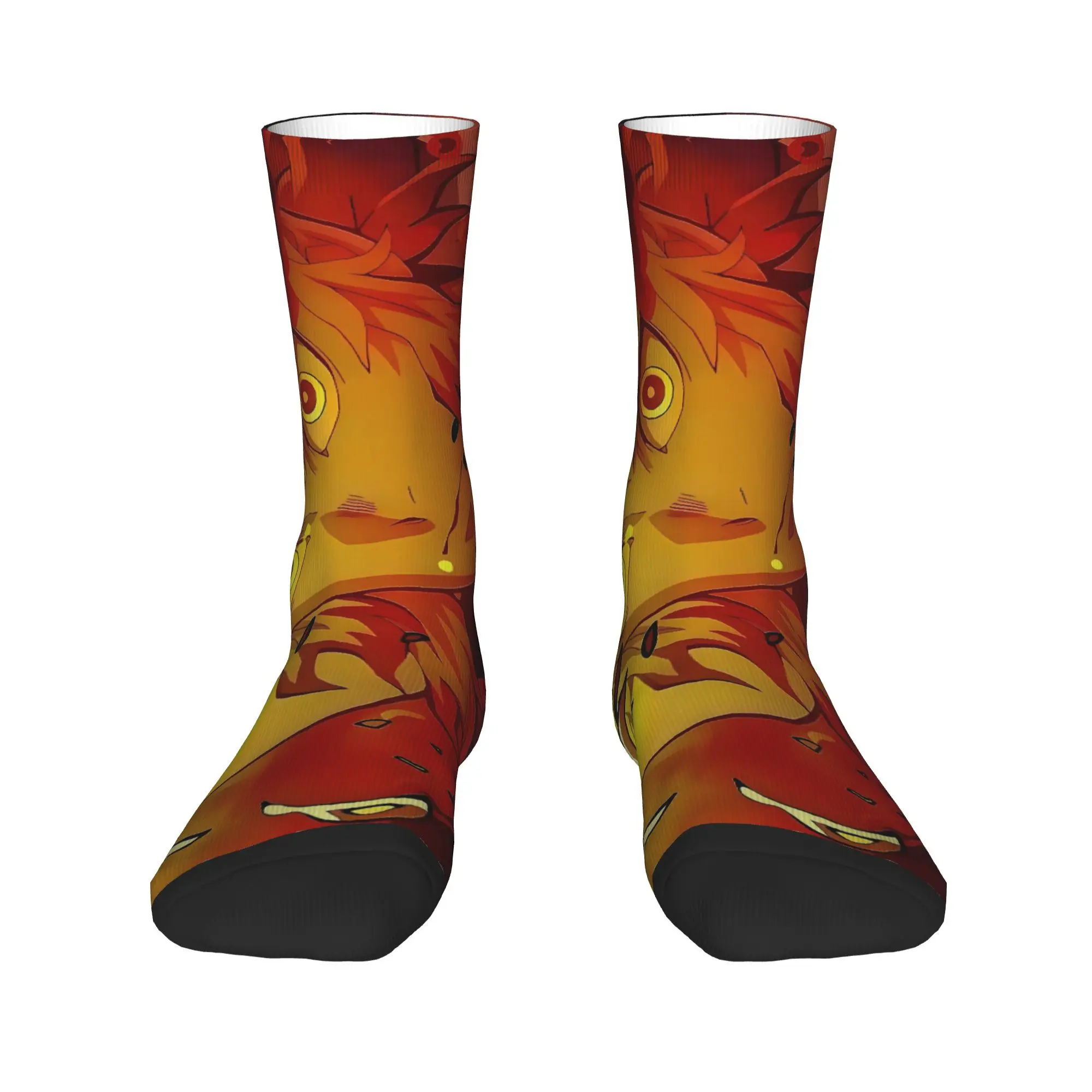 أنيمي Kyōjurō Rengoku الجوارب الترفيه جوارب الرجال عالية الجودة الدراجات الجوارب الشتاء نمط مكافحة العرق الجوارب