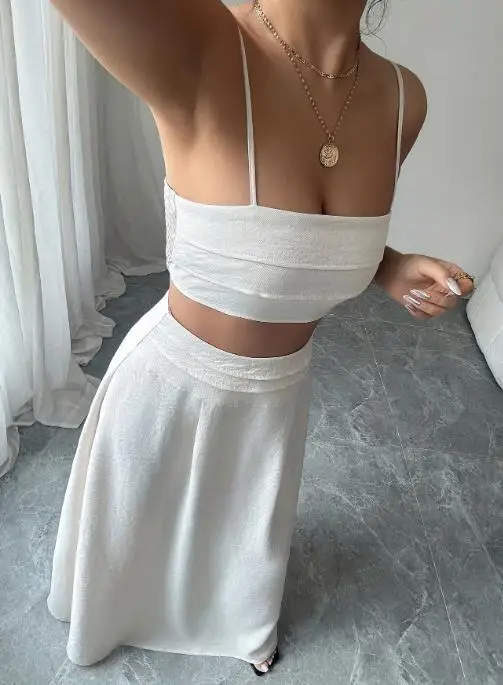 

Skirt Set Women's Fashion Women's Clothing Spring/summer 2025 Elegant Temperament Small Suspender Strapless Sexy Chic Skirt Set
