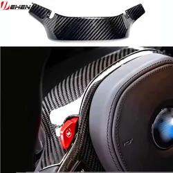 FitFor BMW 12345678Series M3 M4 i3 i4 Z4 X3 X4 X5 X6 X7 Carbon Fiber Car Steering Wheel Panel Decoration Cover Trim Frame