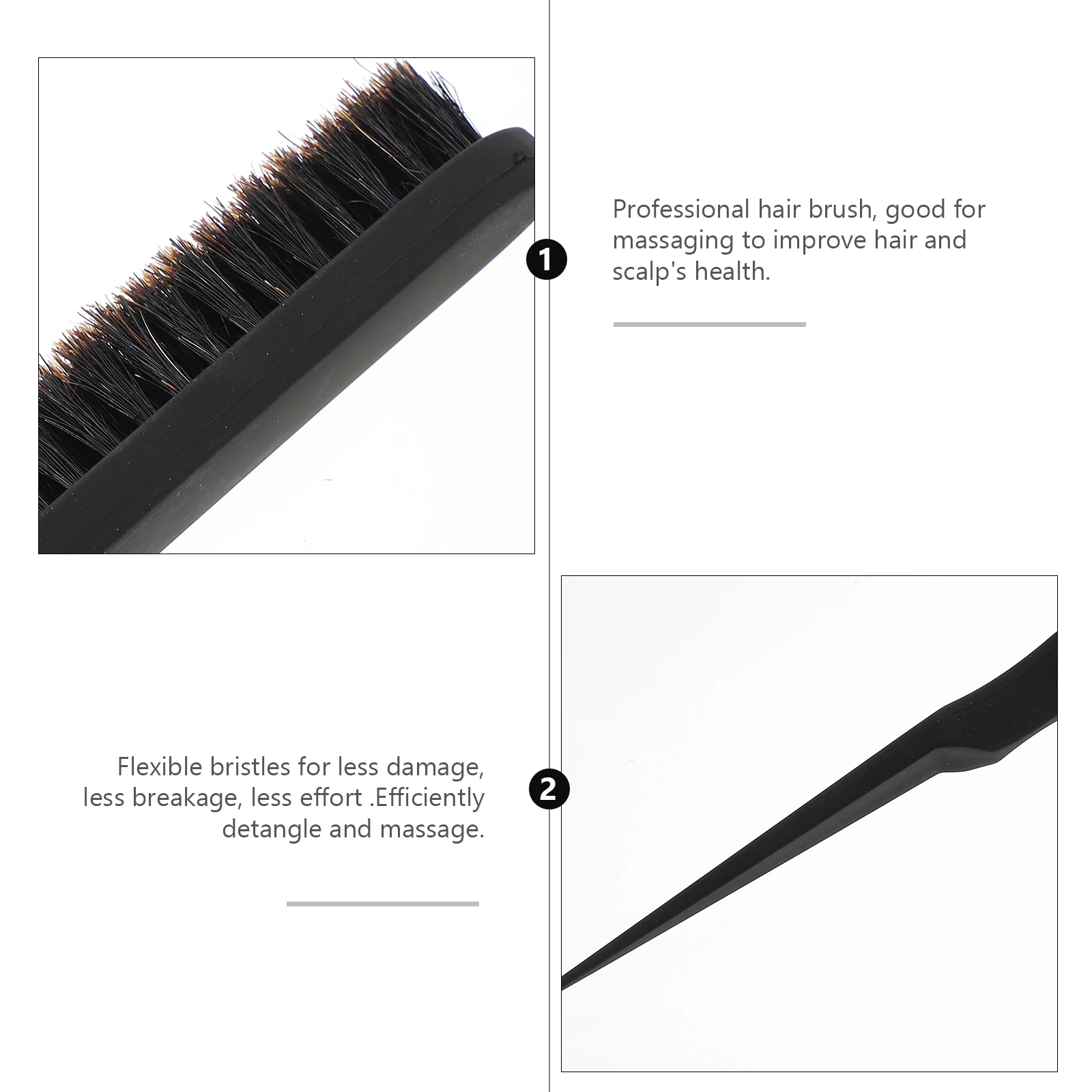 

4pcs Professional Hair Styling Comb For Wet Dry Hair Flexible Bristles Detangling Use Lightweight Portable Salon