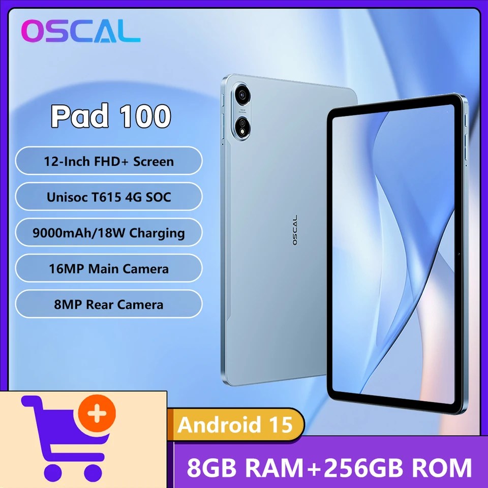 OSCAL Pad 100 12 2K Android 15 Tablet 24GB 256GB