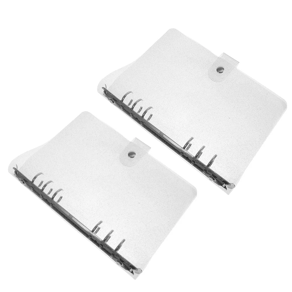 2 قطعة غطاء بولي كلوريد الفينيل دفتر فضفاض ورقة مخطط قذيفة عالية المتانة ستة حلقة الموثق للفصول الدراسية المدرسة مخطط شخصي الموثق #4