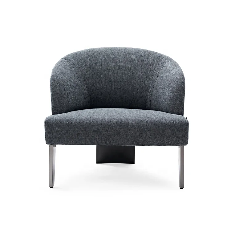 

vu-High-End Italian Modern Stainless Steel Home Single Sofa Chair Armchair Living Room Lounge Chair&