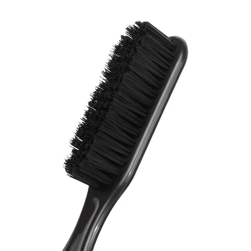 Double-sided Comb Brush Black Small Beard Styling Brush Professional Shave Beard Brush Barber Vintage Carving Cleaning Brush