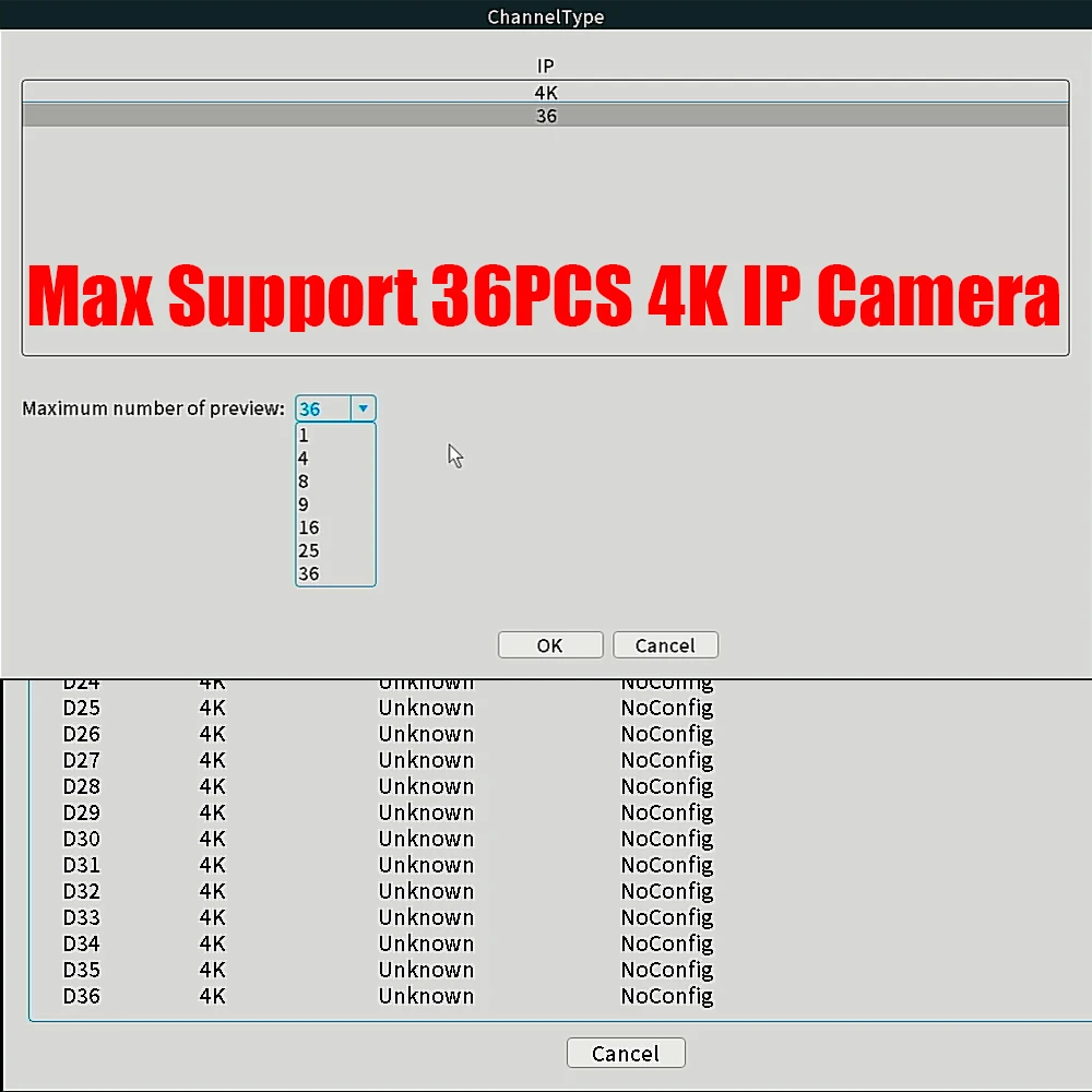 Imagem -05 - Gravador de Vídeo em Rede com Aplicativo Cloud e Xmeye Monitoramento Móvel Canais 8mp Nvr Saída hd Canais 10 ch 16 ch 32ch 4k H.265 ++ Cctv