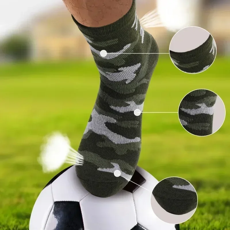 Chaussettes mi-hautes respirantes pour hommes, vert armée, confortables, chaudes, épaisses, douces, grande taille, accessoire de mode, automne, hiver