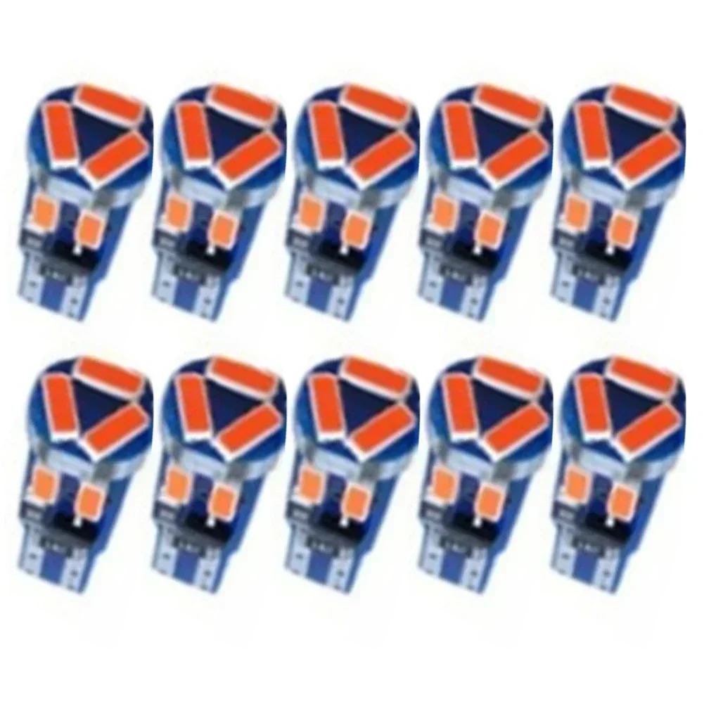 10pcs/set 12V 1.32W Energy-Efficient Car Dashboard Light Multi-Use For Instrument Light, Reading Light T5-4014 LED Bulb