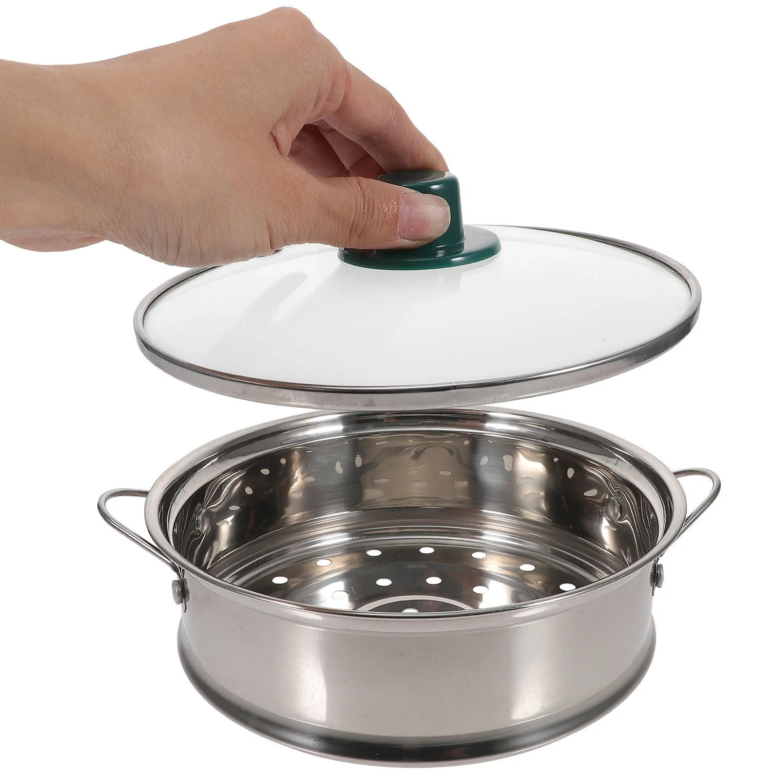 

Premium Stainless Steel Food Steamer Multi-Functional Steaming Basket for Buns Fish Corn Eggs Lightweight Household Steamer Easy