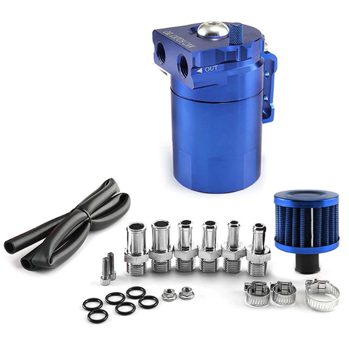 Blue Car Universal 300ML Oil Breathable Can Engine Air Separator with Vent Hole Engine Air Oil Separator