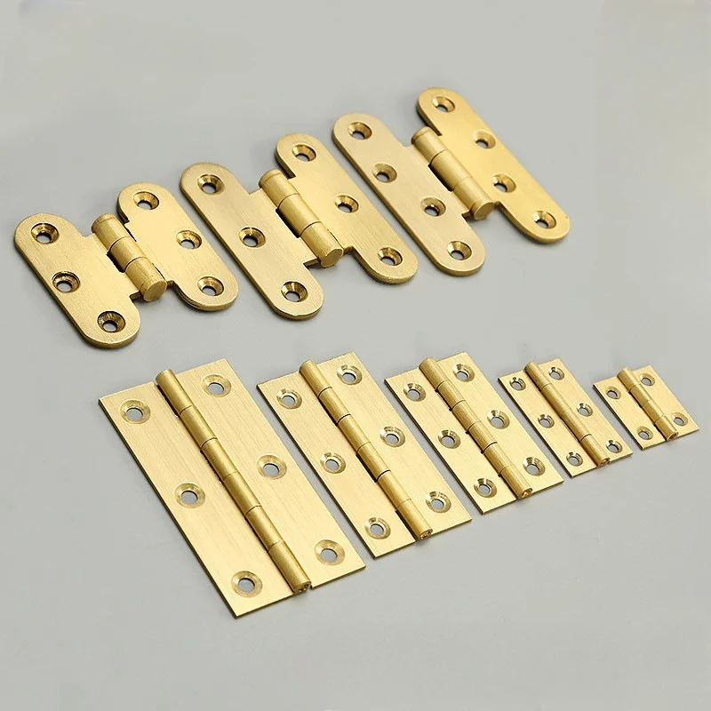 4Pcs Antique Brass Door Hinges Bronze Furniture Cabinet Drawer Door Butt Hinge For Vintage Jewelry Wooden Box Furniture Hardware