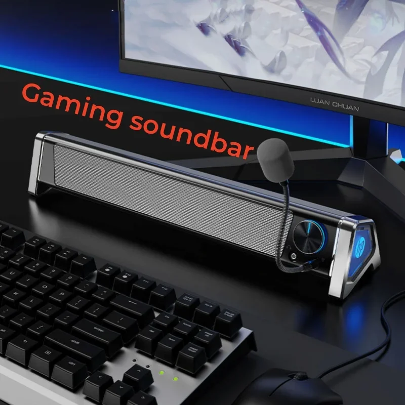 Sport Gaming PC TV Soundbar Bureau Triple-Mode Audio Sound Box 3D Sound Scape Surround Subwoofer Bluetooth-luidspreker Samtronic