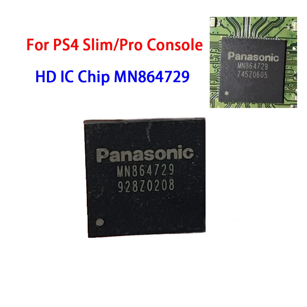 

Микросхема IC MN864729 для консоли PS4 Slim, сменный чип HD для хоста PS4 Pro, декодирование MN864729, запчасти для ремонта, 1 шт.