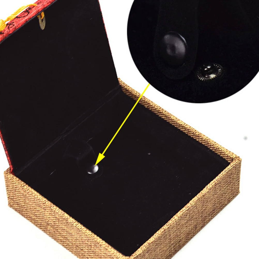 

3pcs Chinese Style Jewelry Gift Box Necklace Case Silk Bangle Bracelet Tassel Box Holder (Necklace Box + Small Bracelet Box + Bi