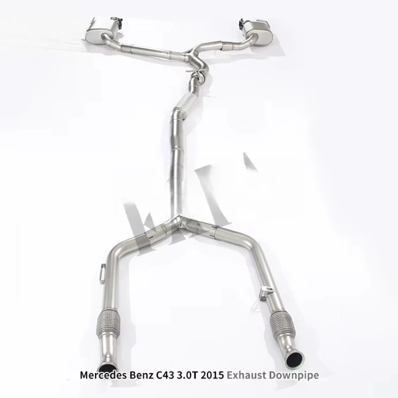 

For Mercedes C43 3.0T 2015 Exhaust System Middle and Rear Section Electric Valve Exhaust Muffler High Performance Exhaust Pipe