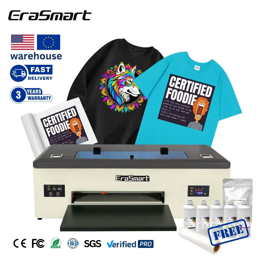 Erasmart A3 13Inch Dtf Printer Printing Machine Digital T-Shirt Printing Machine Printer dtf printer a3