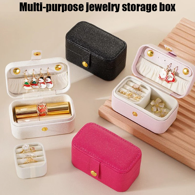 Mini Portable Jewelry Organizer Travel Mini Gift Storage Boxes Earring Necklace Display Ring Holder Packaging Boxes Jewel Holder