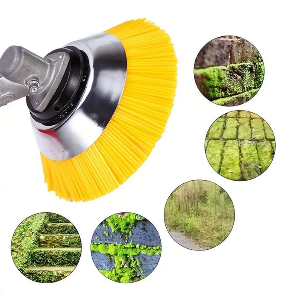 Heavy Duty Nylon Wire Brush 8 Inch Garden Trimmer Replacement Head Cleaning Tool For Paving Brick Joint Cleaning