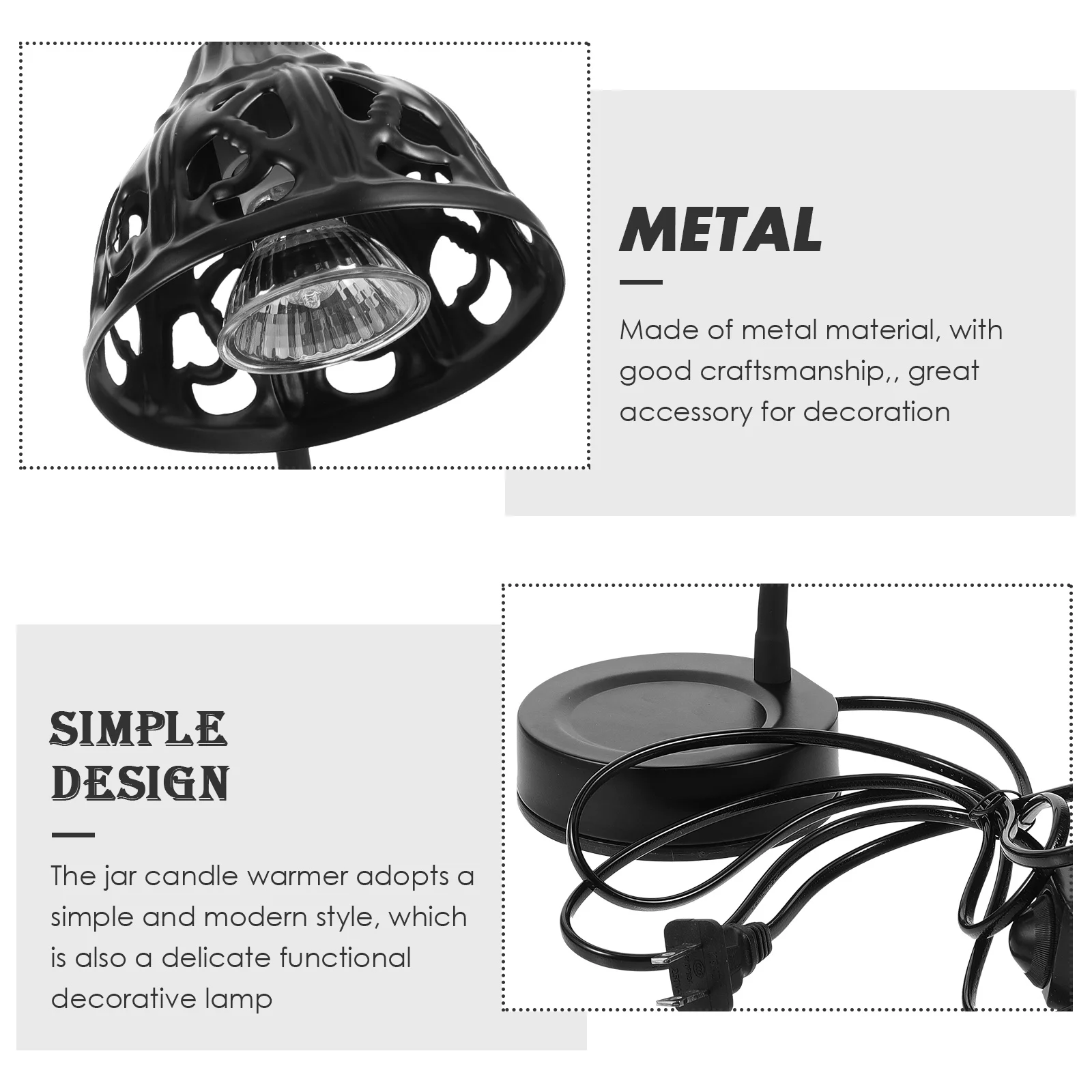 

Warmer Lamp Decorative Night Light Bedroom Home Office Jar Candles Electric Wax Melts Heater Scented Cozy Ambiance Us