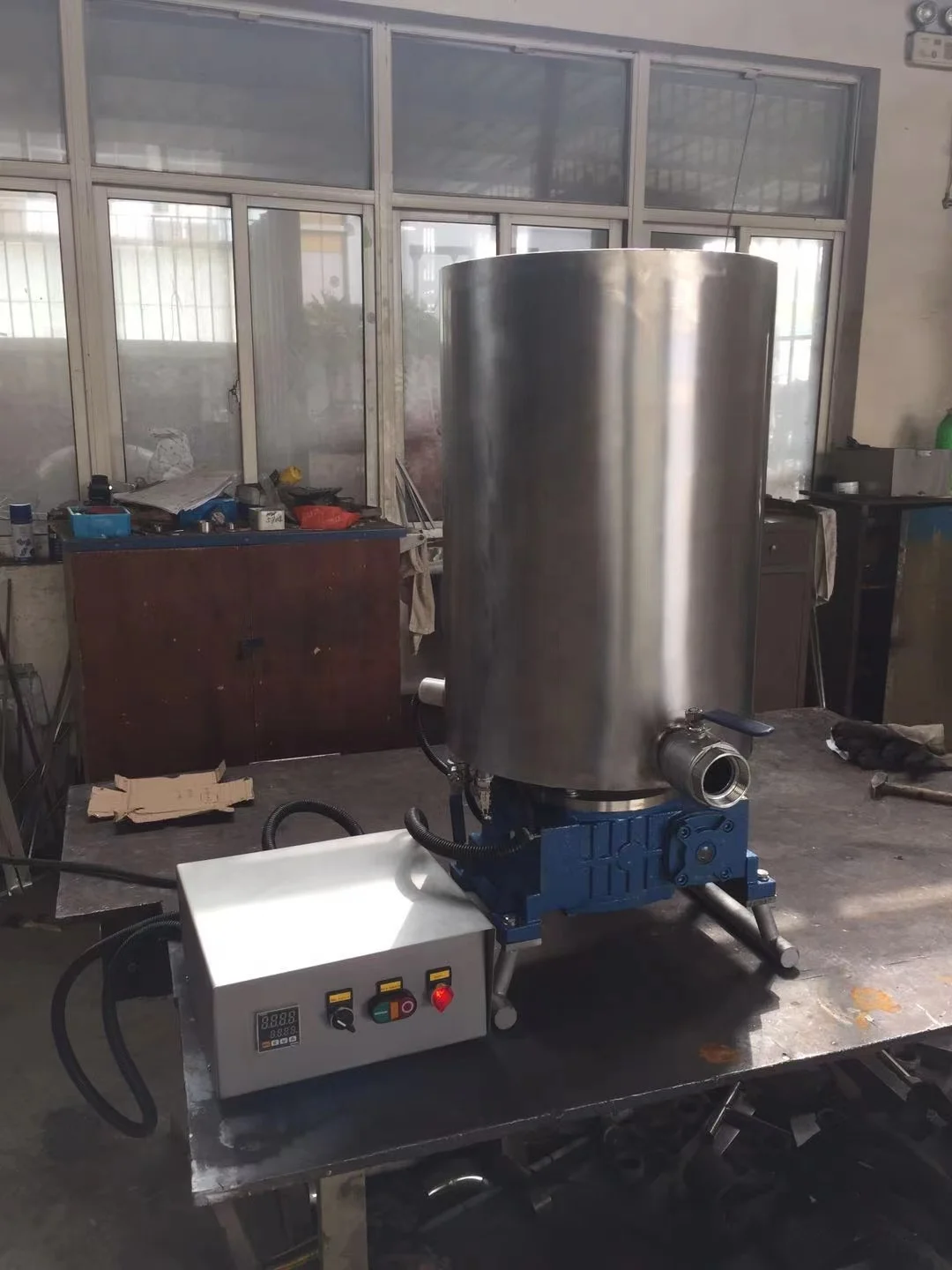 ماكينة طحن كرات الشوكولاتة الصغيرة الأوتوماتيكية سعة 50 لتر، مطحنة الشوكولاتة الرطبة لصنع انتشار الشوكولاتة #4