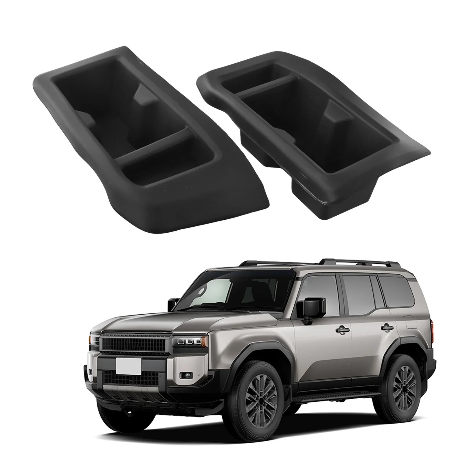 2x Car Third Row Cup Holder Auto Silicone Third Row Water Cup Frame For Toyota For Land Cruiser 250 For Prado LC250 2024-2025
