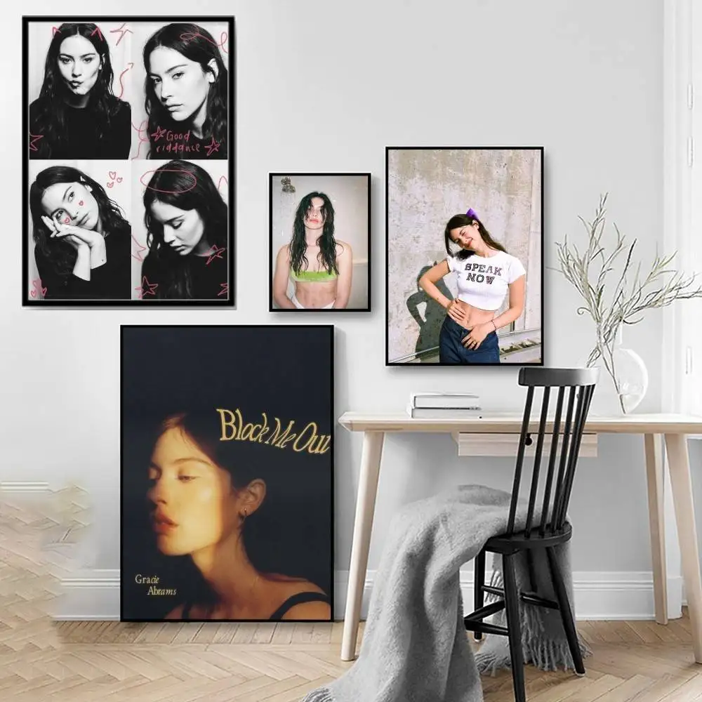 Music Star Singer G-Gracie A-Abrams Poster, hochwertiges Druckposter, wasserdichte Wandkunst, Filmposter für Retro-Raumdekoration, Geschenk